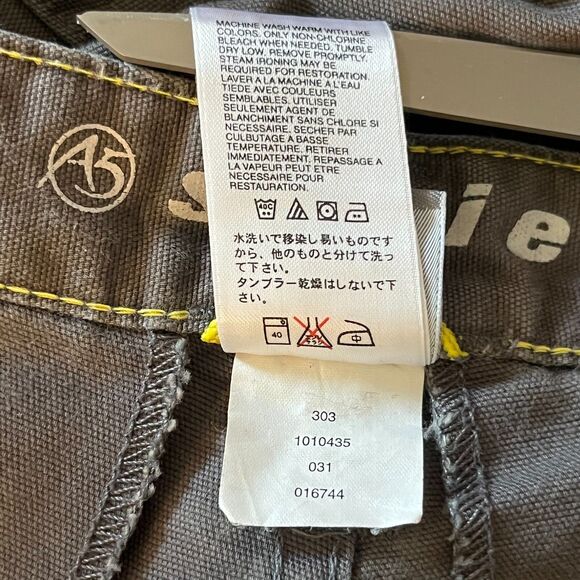 Y2K North Face Pants 36 Gray A5 Series Wide Leg Big Pockets Canvas Cotton Tough - Picture 7 of 7